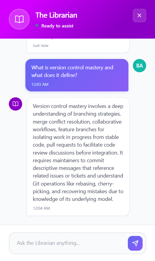 AI Chat interface